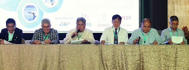 Mr. Antonio Pasia presiding the General Membership Meeting in Baguio City. Joining him are VP for Luzon Engr. Gualberto Agatep Jr., VP for Mindanao Mr. Eduardo Pelaez, RBRDFI Trustee and RBAP Past President Mr. Vittorio Almario, Mr. Giovanni Gabriento, Corporate Secretary, and Mr. Frank Mendoza, Treasurer.