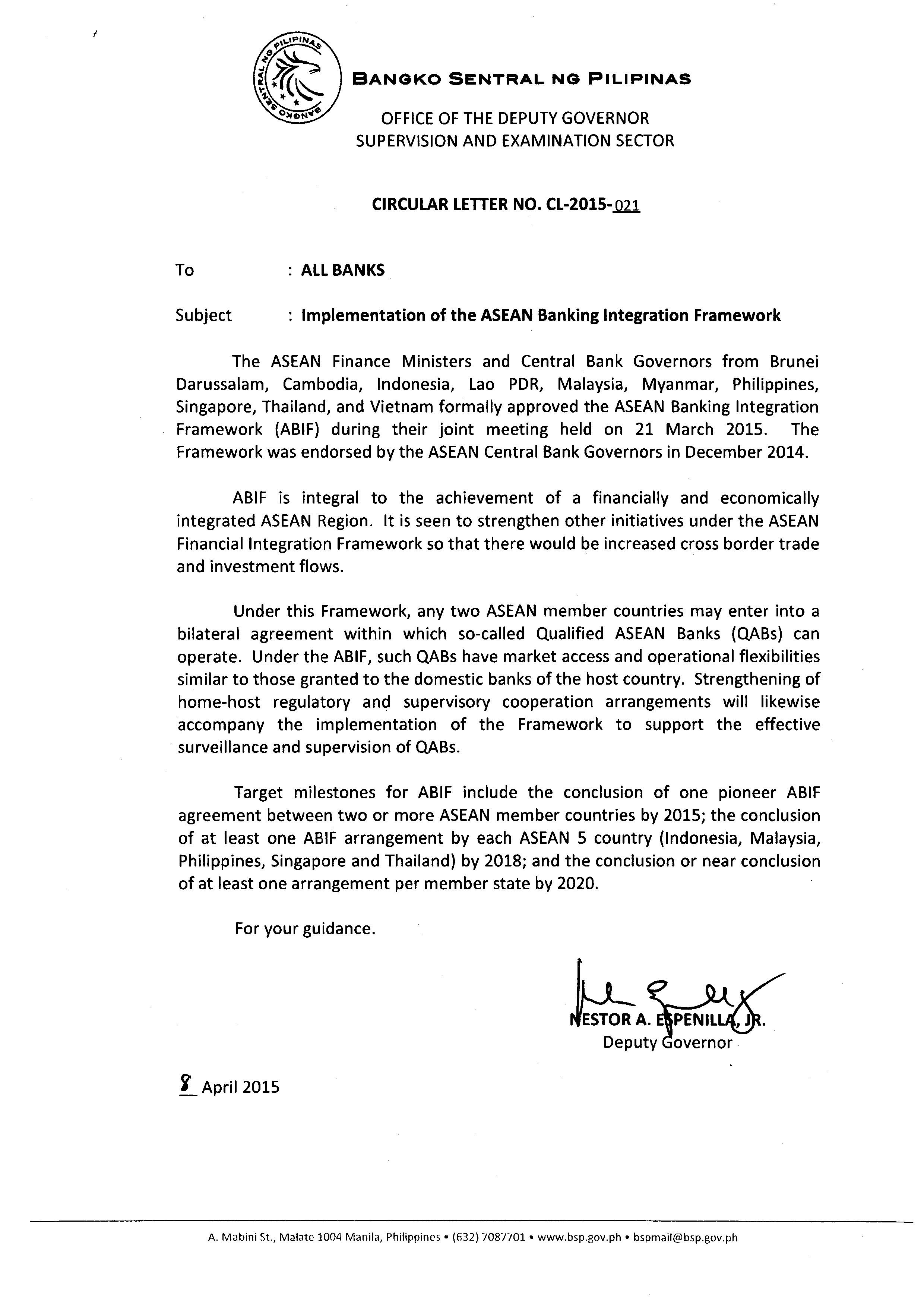 Circular Letters And Memoranda Page 5 Rural Bankers Association Of 